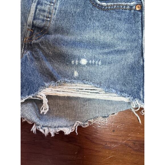 Levi's Free People 501 High-Rise Denim Shorts Athens Blue Size 24 NWT $69 - Picture 8 of 16